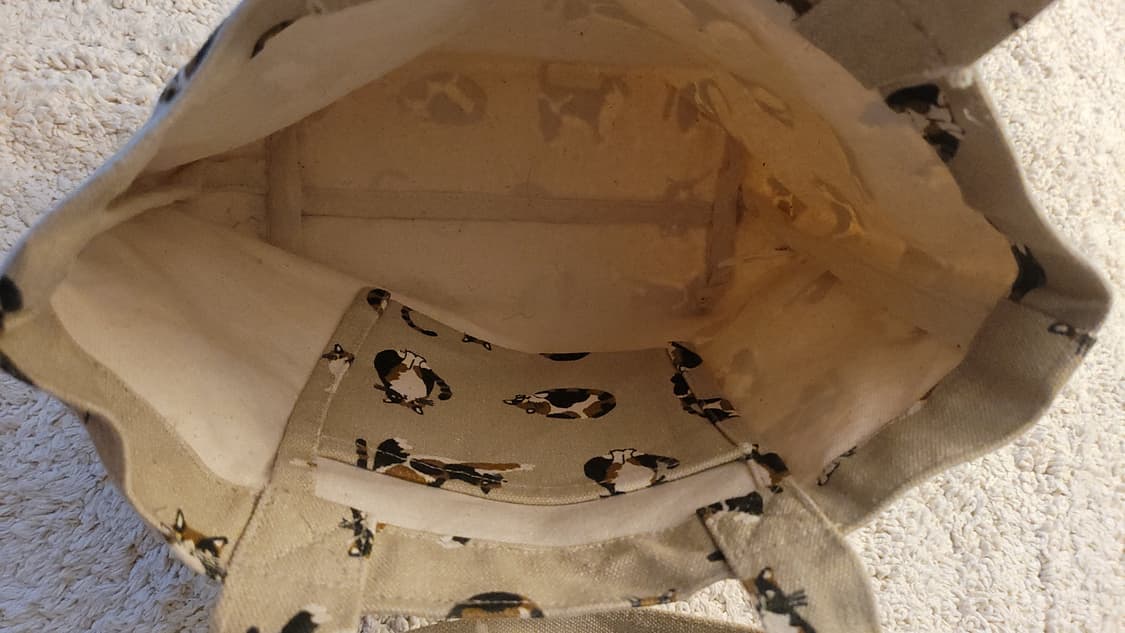 일본 고양이 패브릭 손가방 상품이미지3