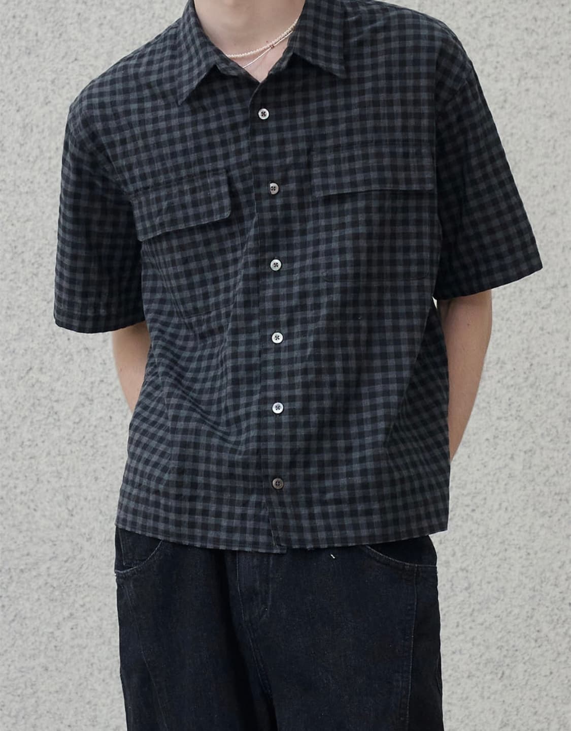 노운 체크셔츠 상품이미지2