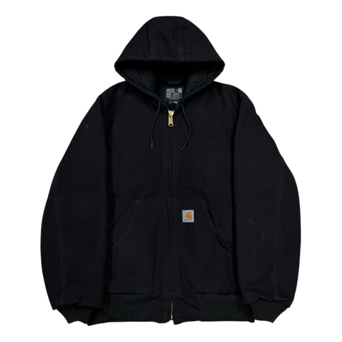 칼하트 덕 액티브 누빔 후드 자켓 블랙 S (OJ0140-M) 상품이미지1