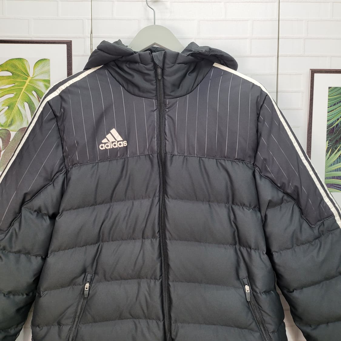 아디다스 티로15 다운 후드 롱 패딩 자켓 점퍼 95사이즈 상품이미지2