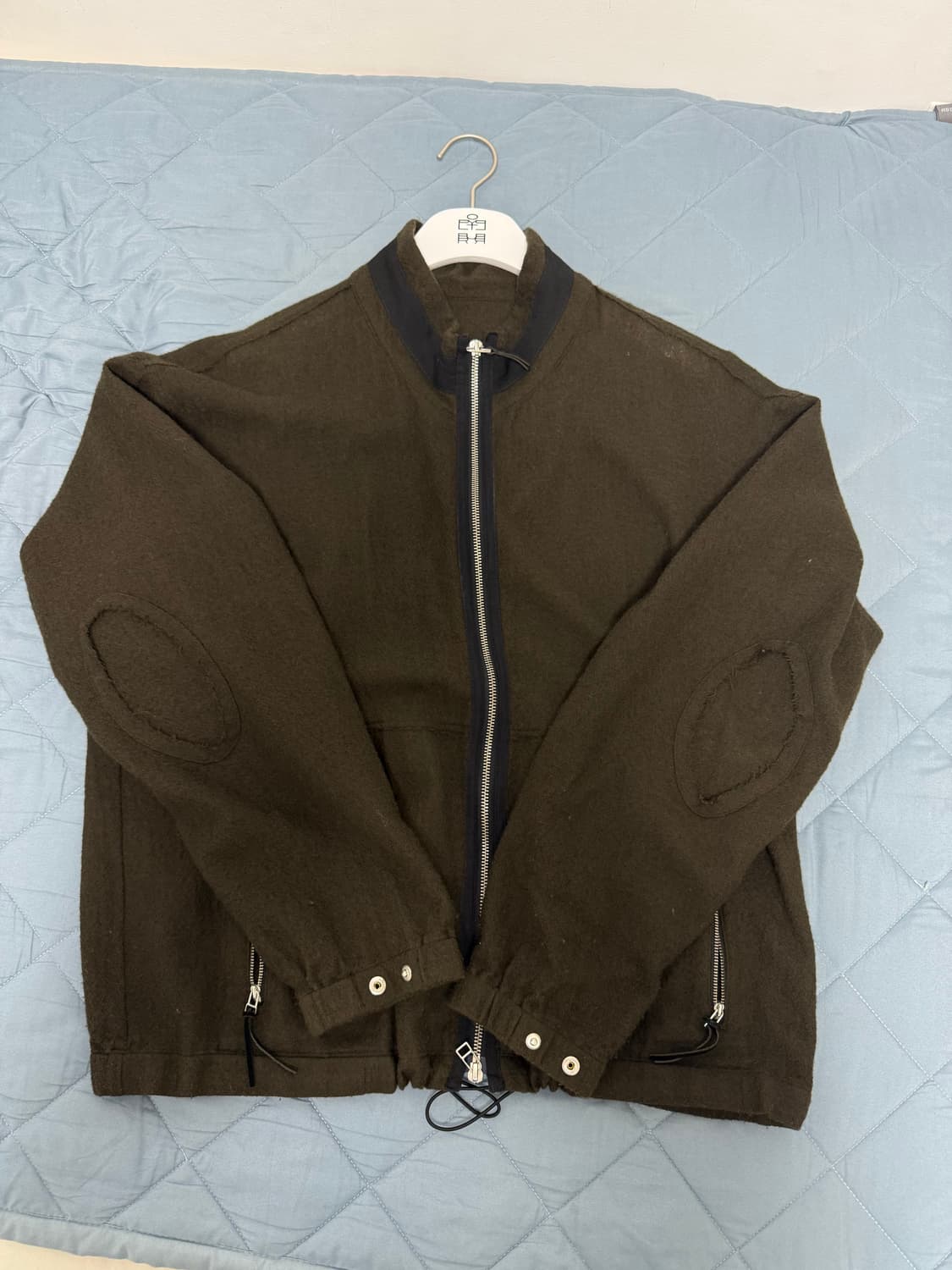 [4] 폴리테루 25ss 보일드 울 트랙 자켓_올리브 상품이미지2