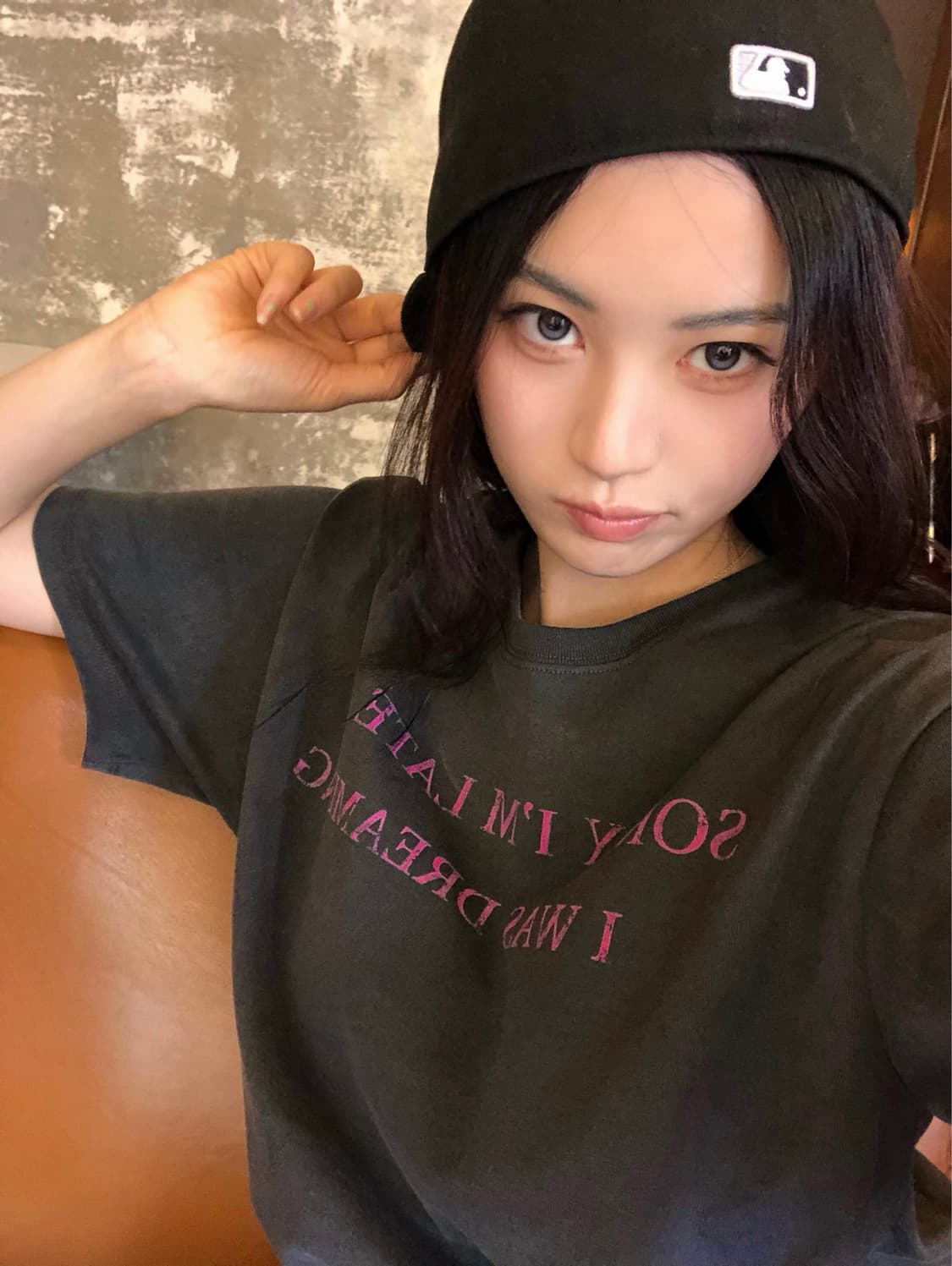 ERER Oversized Lettering T-Shirt Charco 상품이미지1