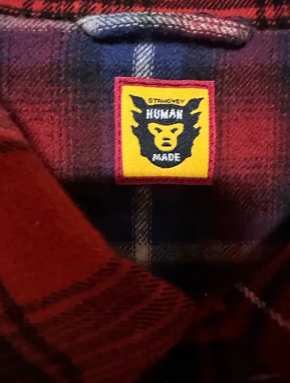 M) 휴먼메이드 크레이지 체크 롱슬리브 셔츠 레드 상품이미지9