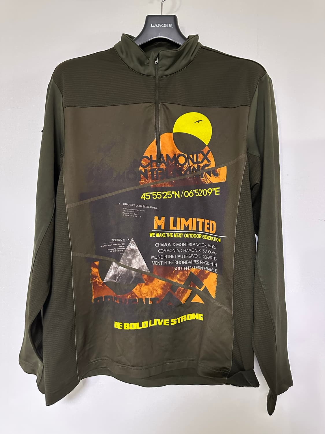 엠리미티드 남성용 반집업 티셔츠 상품이미지1