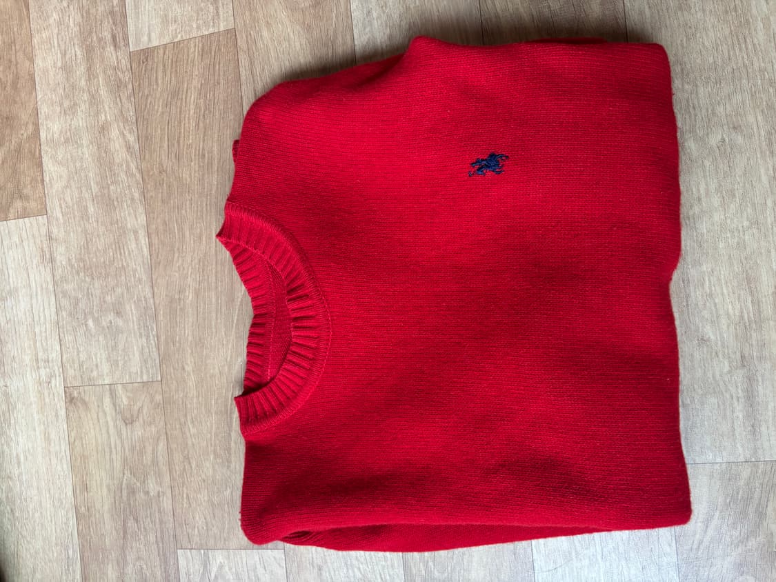 레드 크롭니트(빈티지) 상품이미지1