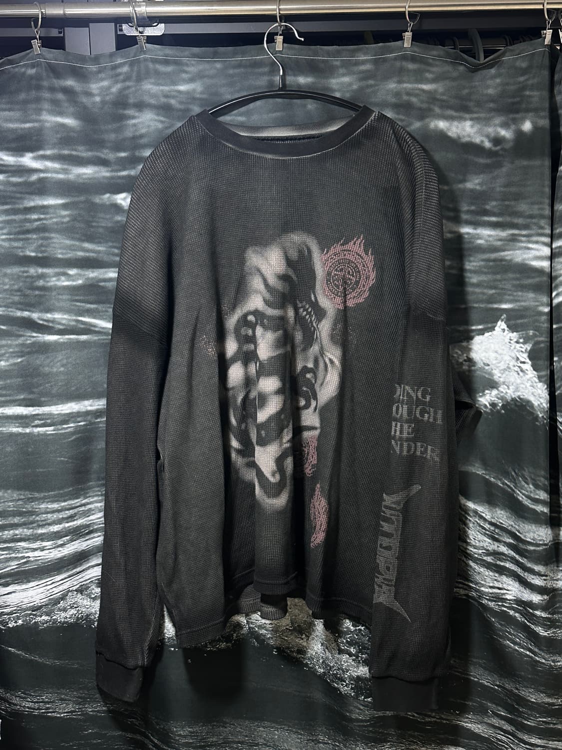 트래비스 스캇 머천 와플 롱 슬리브 L 상품이미지3