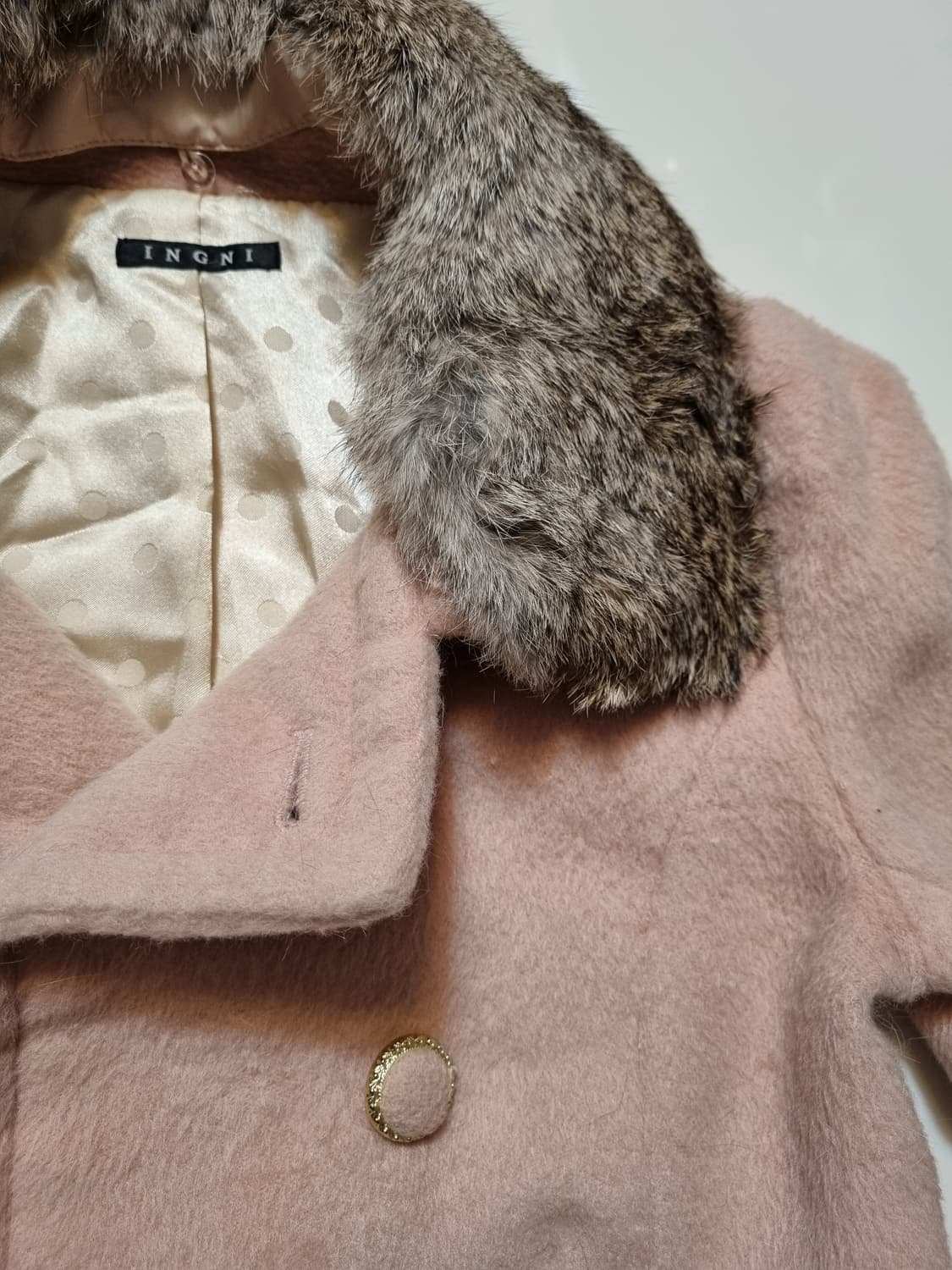 잉그 토끼털 울 반코트 상품이미지3
