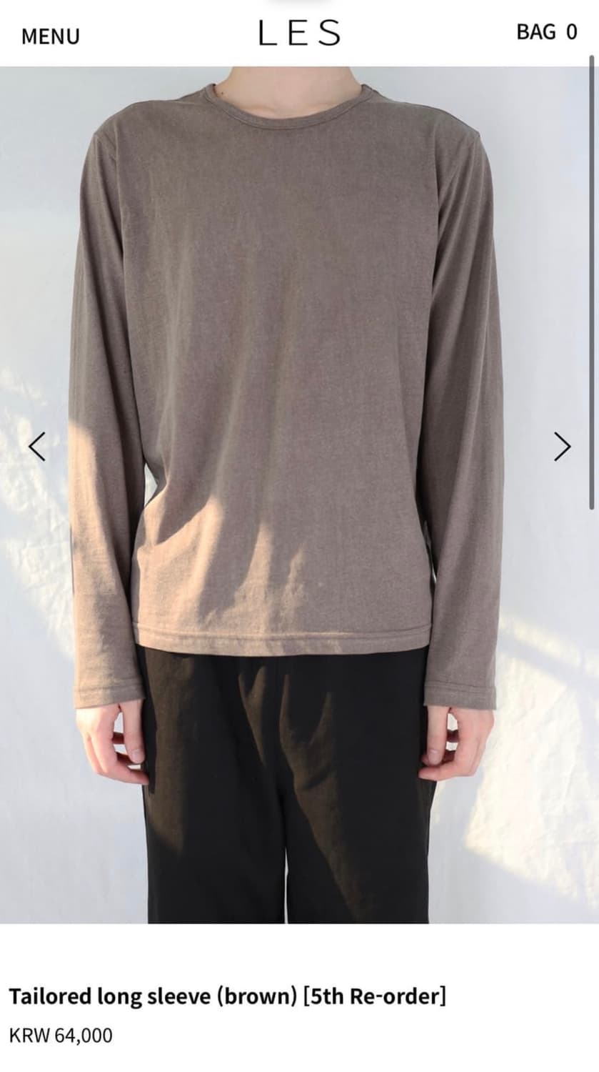 LES 롱슬리브 브라운 판매 상품이미지1
