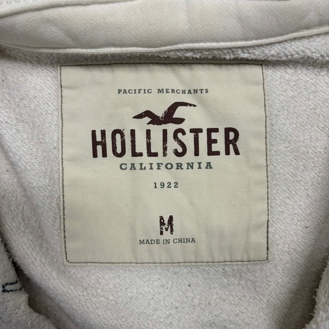 홀리스터 y2k 화이트 올드스쿨 스웻 대대장 핀터깔 후드집업 희귀져지(M 상품이미지4