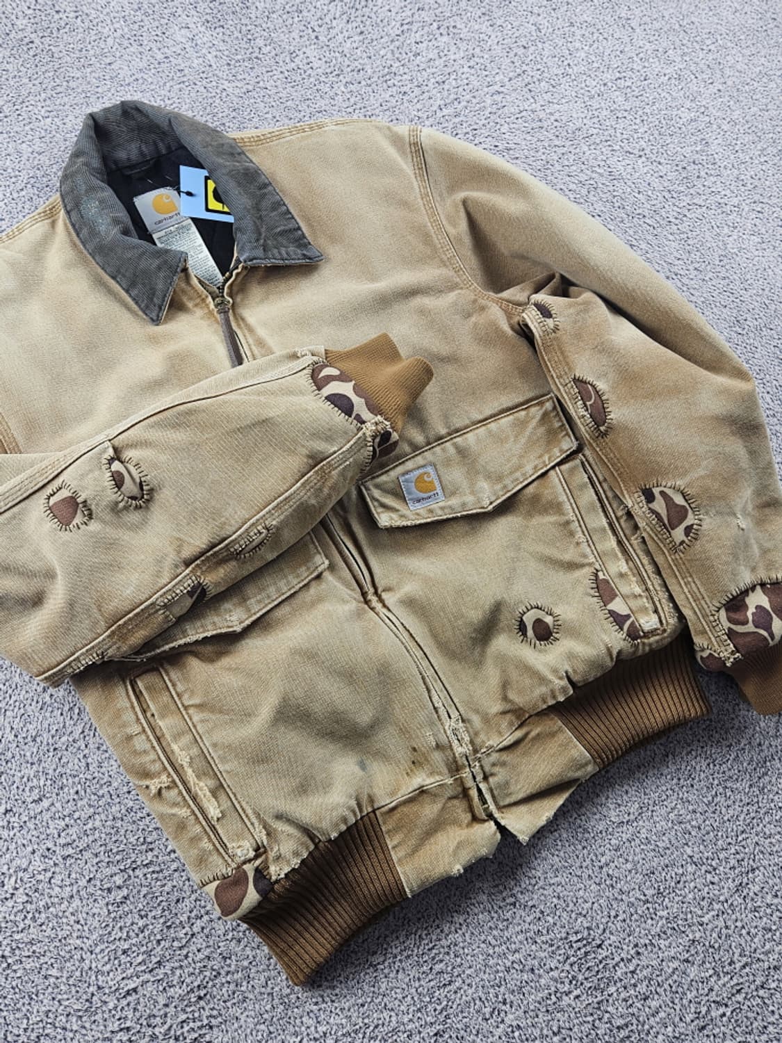 칼하트 J165 데저트카모 리페어 커스텀 워크자켓 ( M )/ 10595 상품이미지6