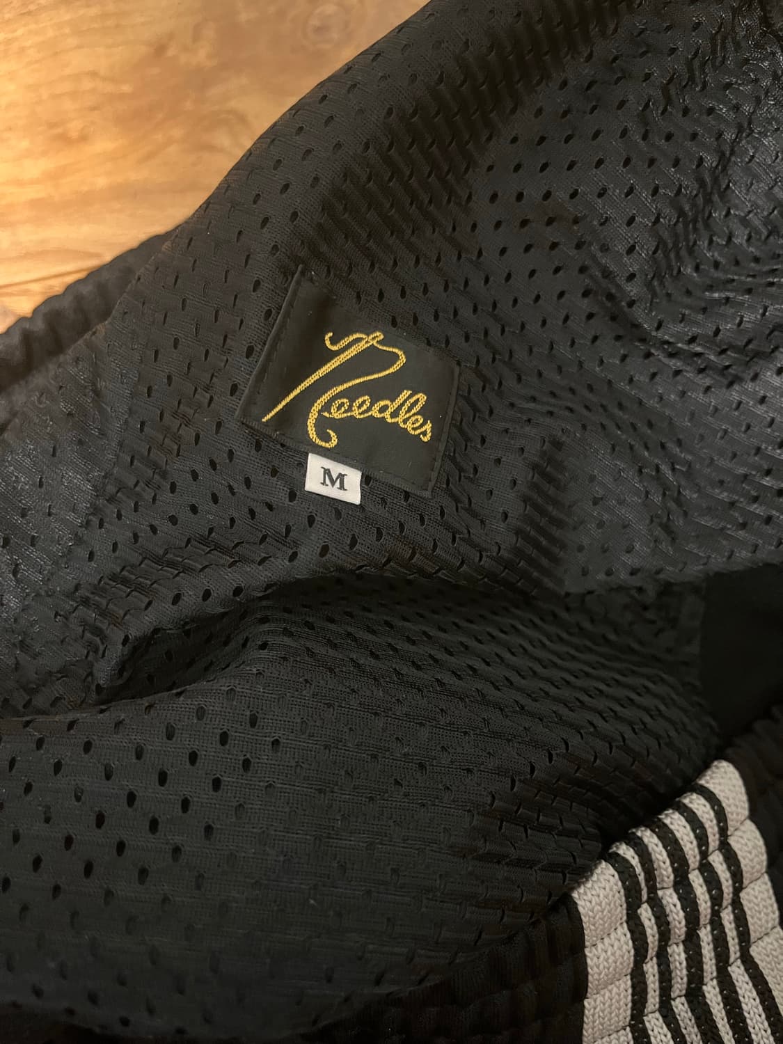 니들스 x LHP 트랙 팬츠 폴리 스무스 블랙 화이트m 상품이미지4