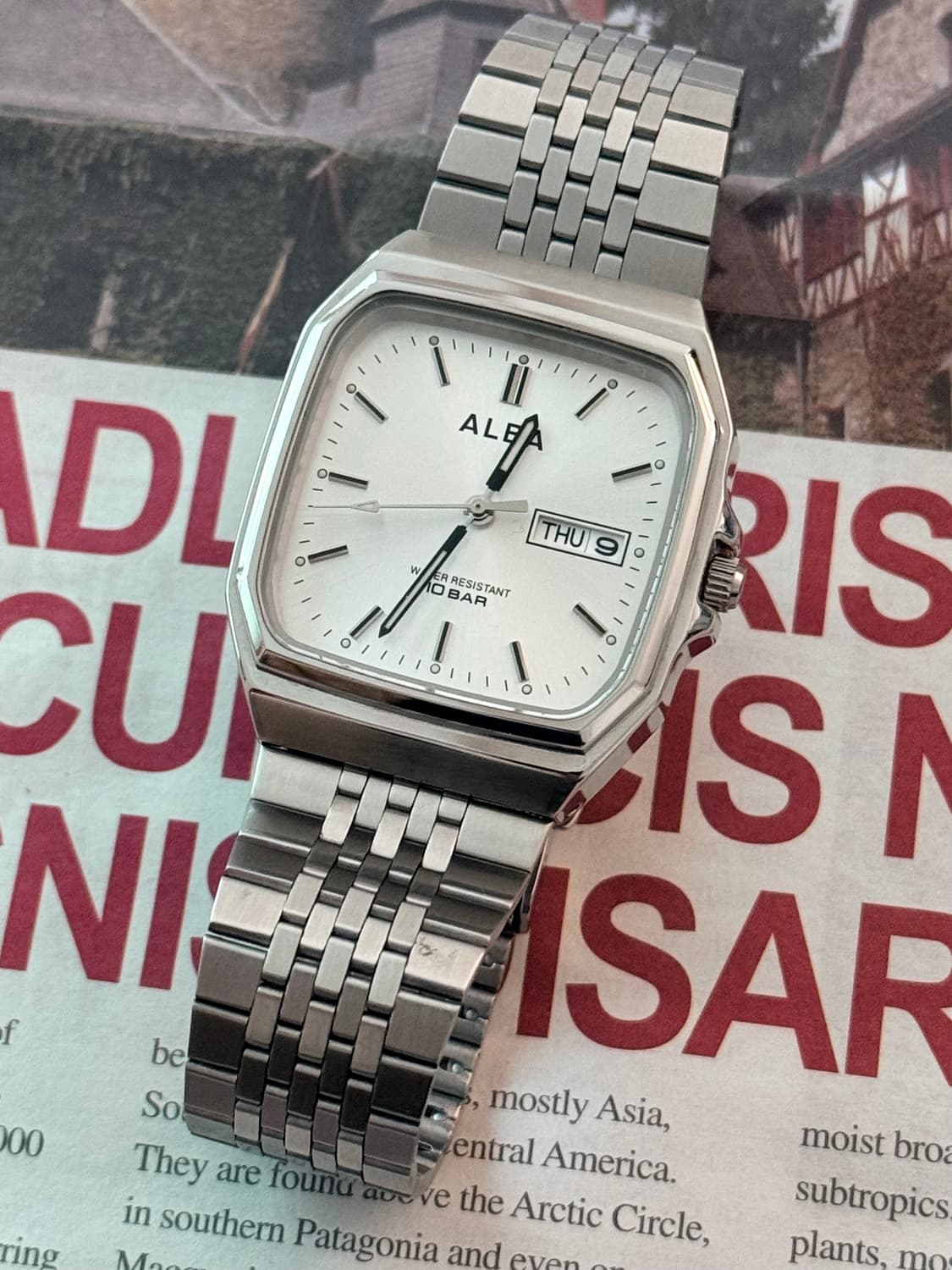 Seiko 세이코 ALBA 스퀘어 데이-데이트 상품이미지1