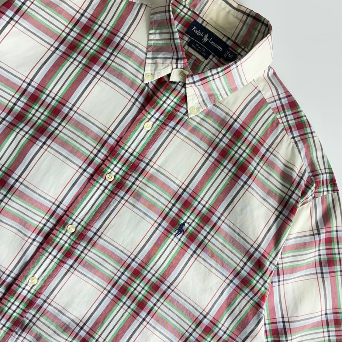 Polo  폴로 랄프로렌 자수 코튼 타탄 체크 반팔 셔츠  상품이미지2