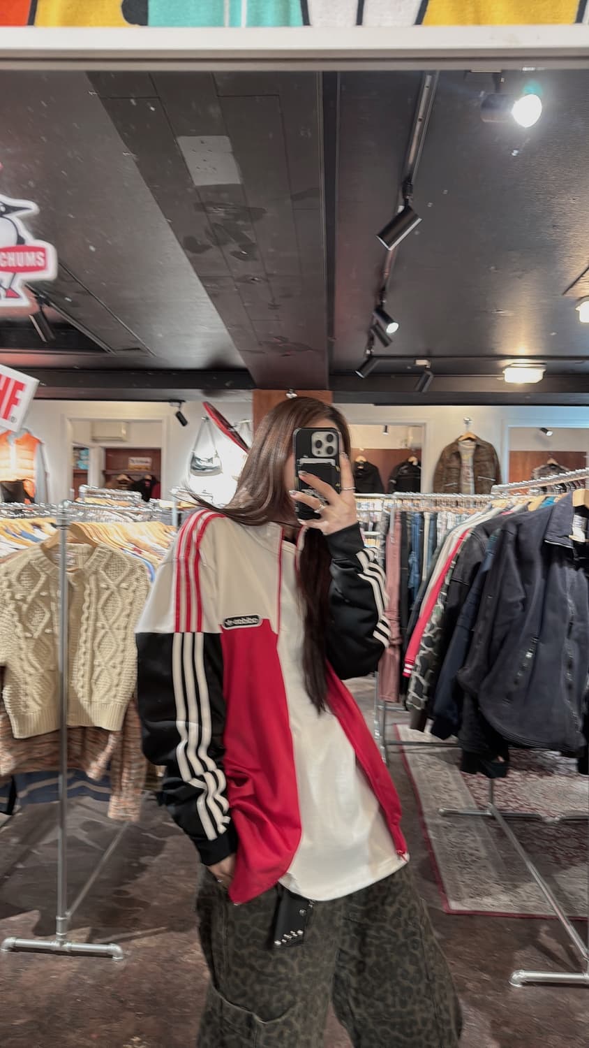 아디다스 파이어버드 스플릿 배색 올드스쿨 집업 져지 트랙탑 자켓 M 상품이미지7