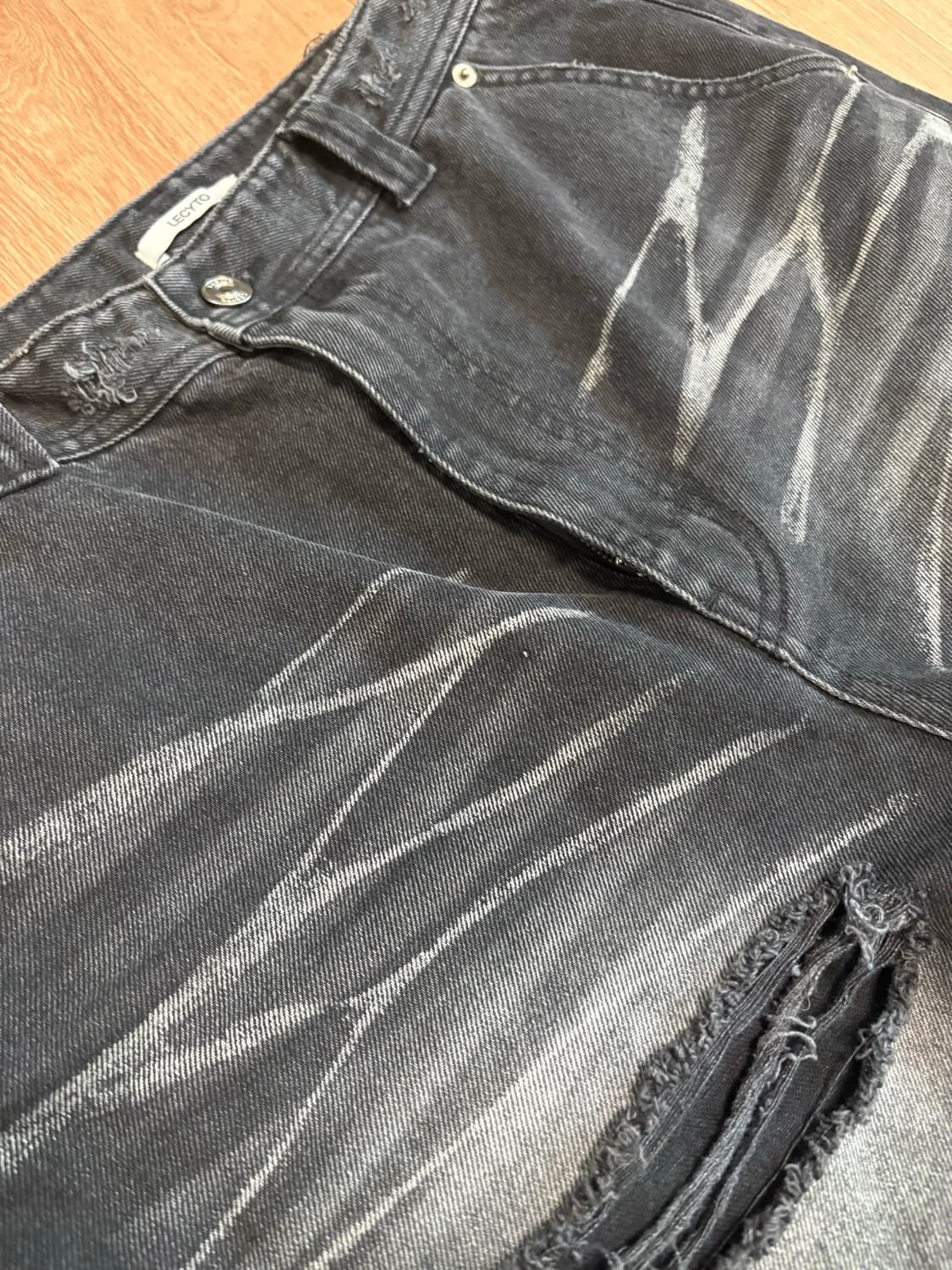 LECYTO 레시토 부츠컷 디스트로이드 워싱 데님 상품이미지7