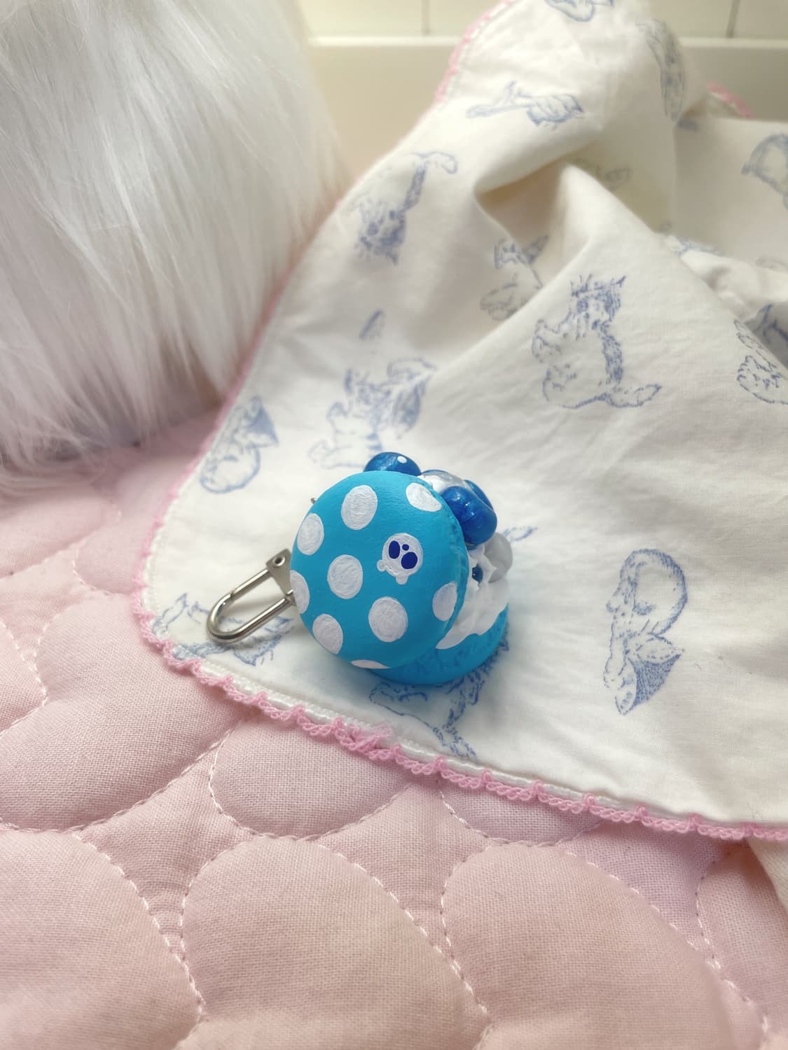 블루판다마카롱 키링(blue panda macaroon keyring) 상품이미지3