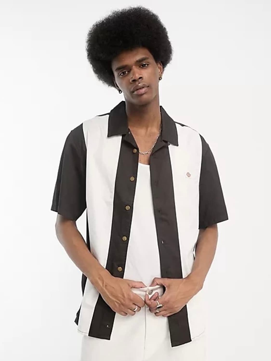 디키즈 브라운 반팔 셔츠 M 상품이미지1