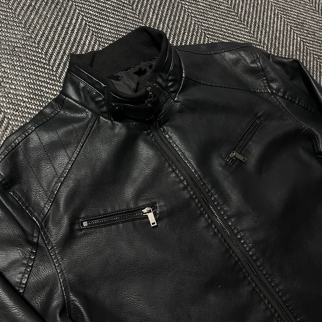 빈티지 밀리터리 봄버 자켓, 빈티지 라이더 가죽 자켓 상품이미지9