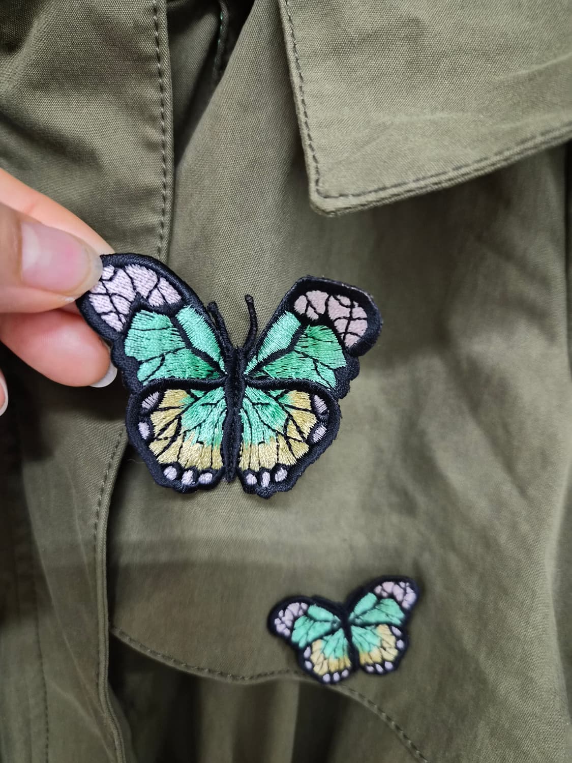 에고이스트 입체자수 사파리 야상 상품이미지4