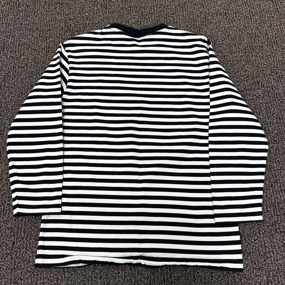 마크곤잘레스 여성 스트라이프 긴팔티셔츠 블랙 XS 상품이미지5