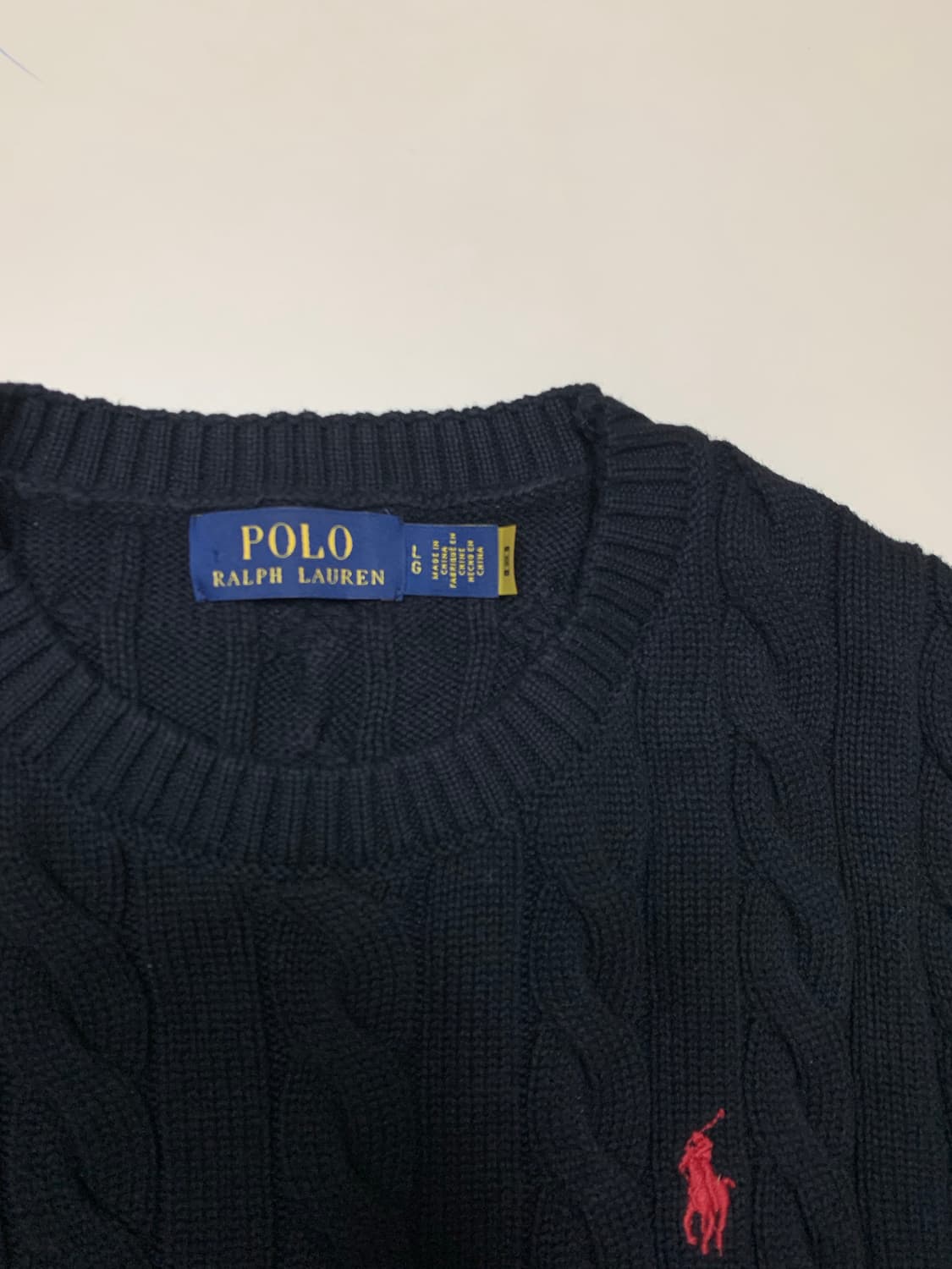 [L]폴로 케이블 니트 코튼 스웨터 상품이미지3