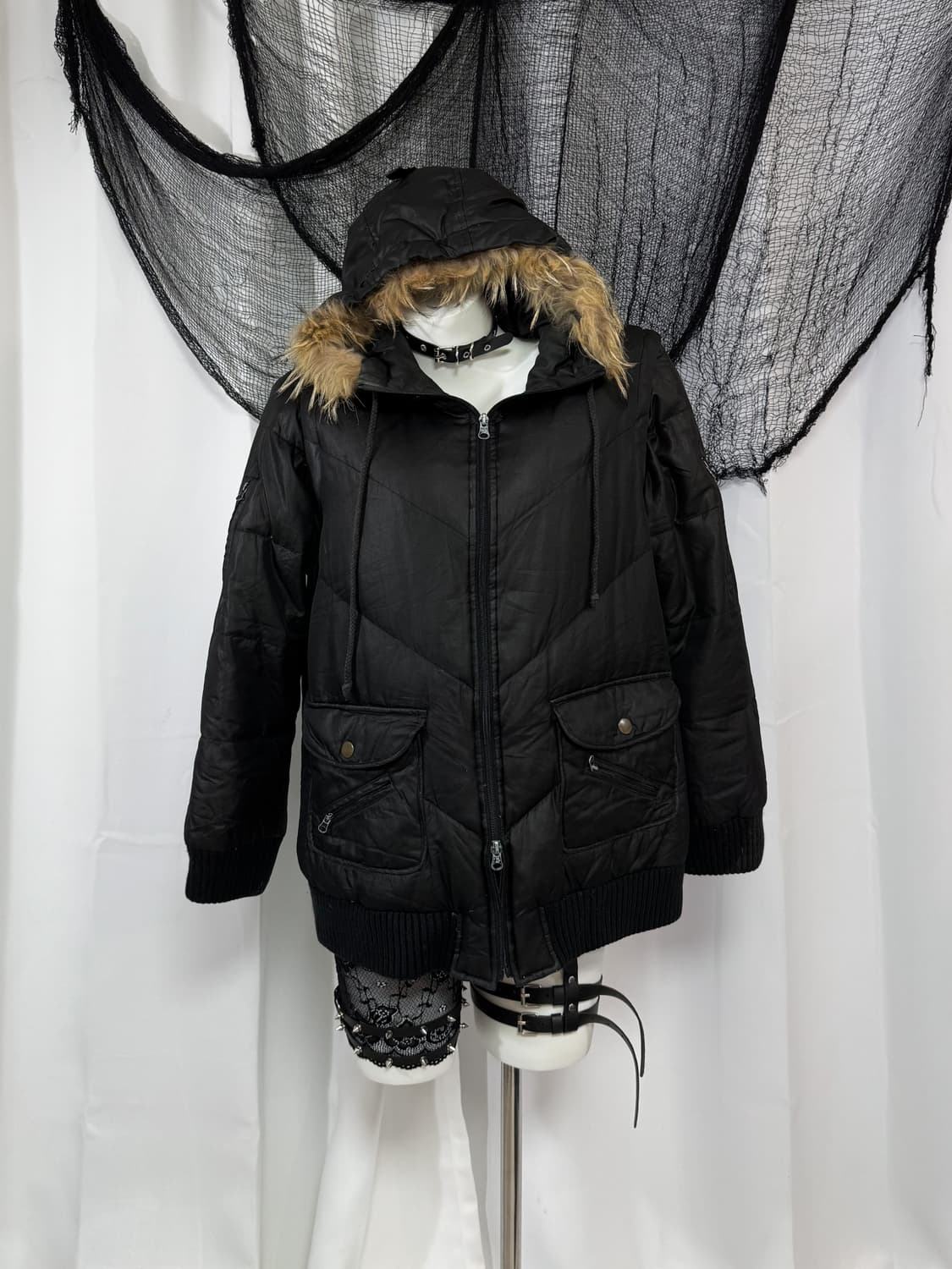 fur hood jacket 상품이미지1