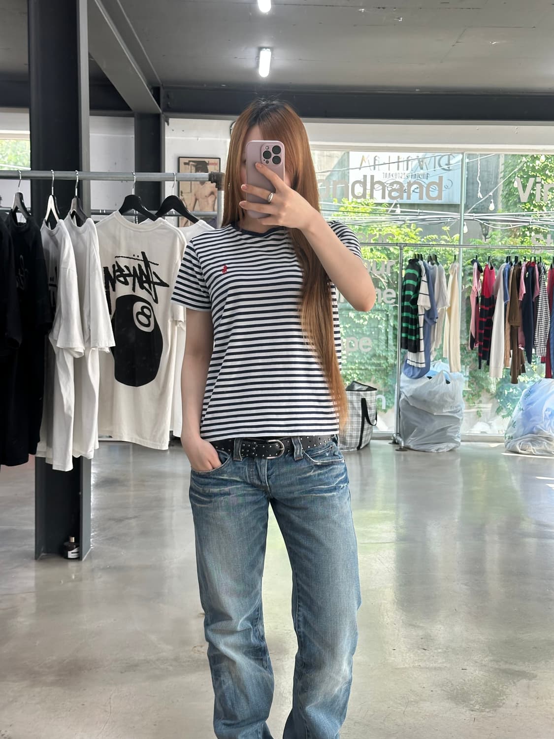 폴로랄프로렌 큐알텍 포니 스트라이프 반팔티 상품이미지3
