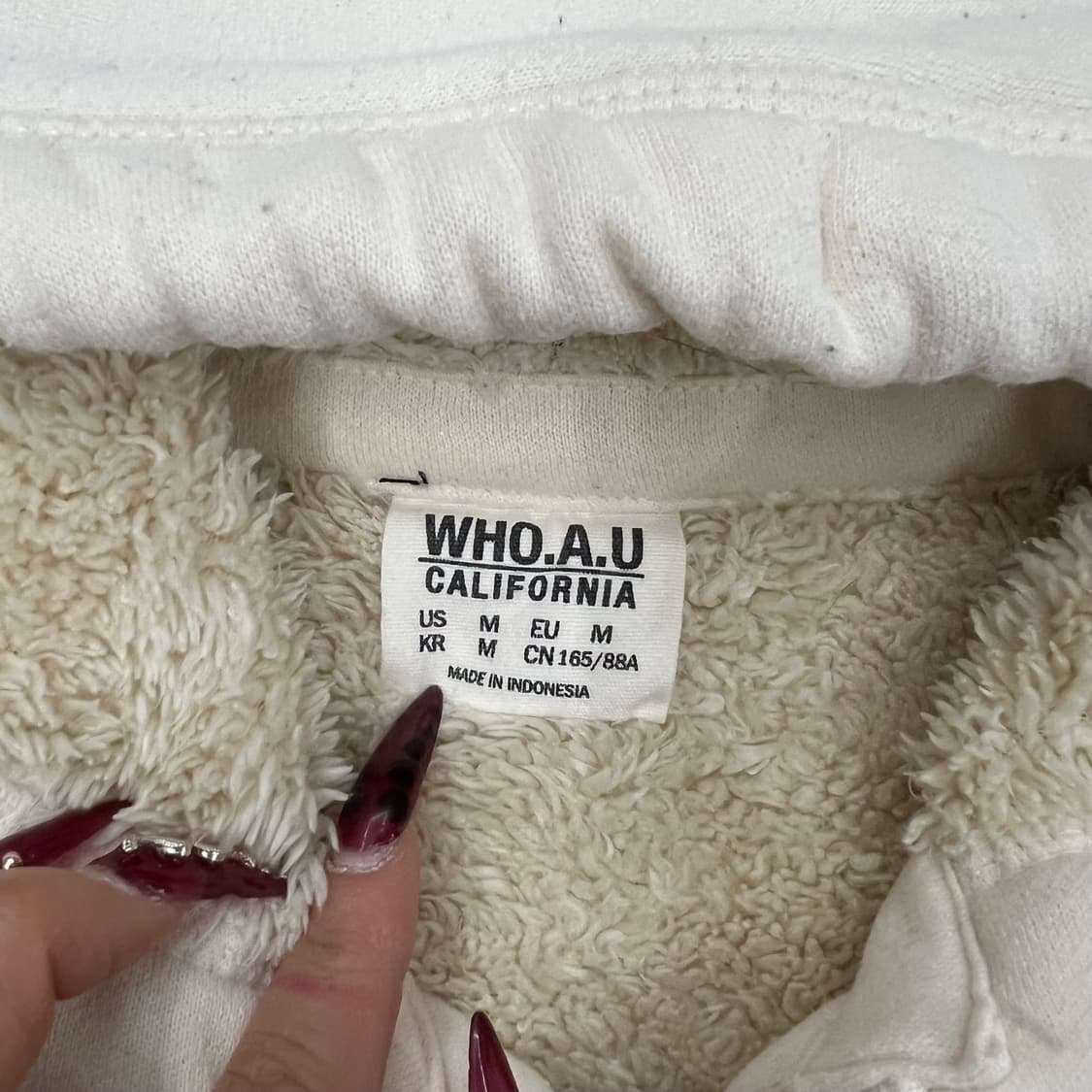 후아유 보아털 후드집업 상품이미지2