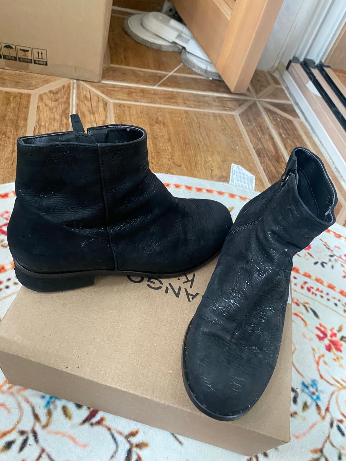 ANGO 블랙 앵클 부츠 240mm 상품이미지3