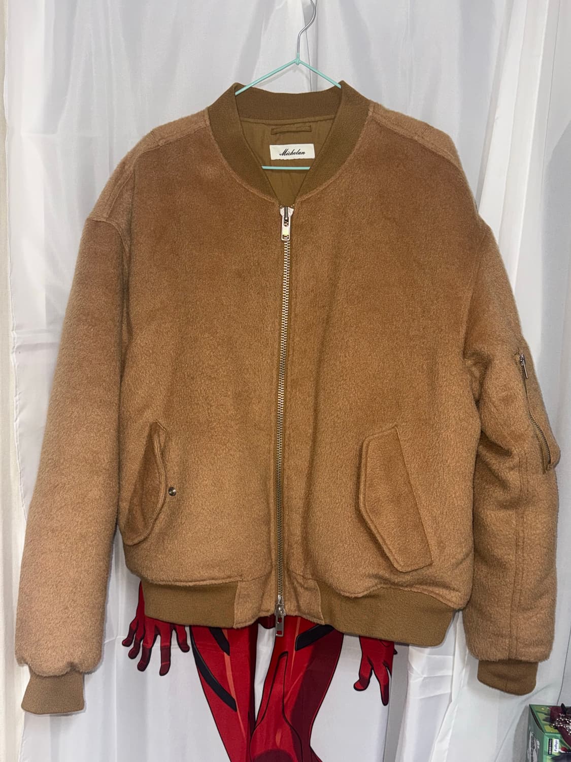 브라운 퍼 봄버 투웨이 자켓  상품이미지1