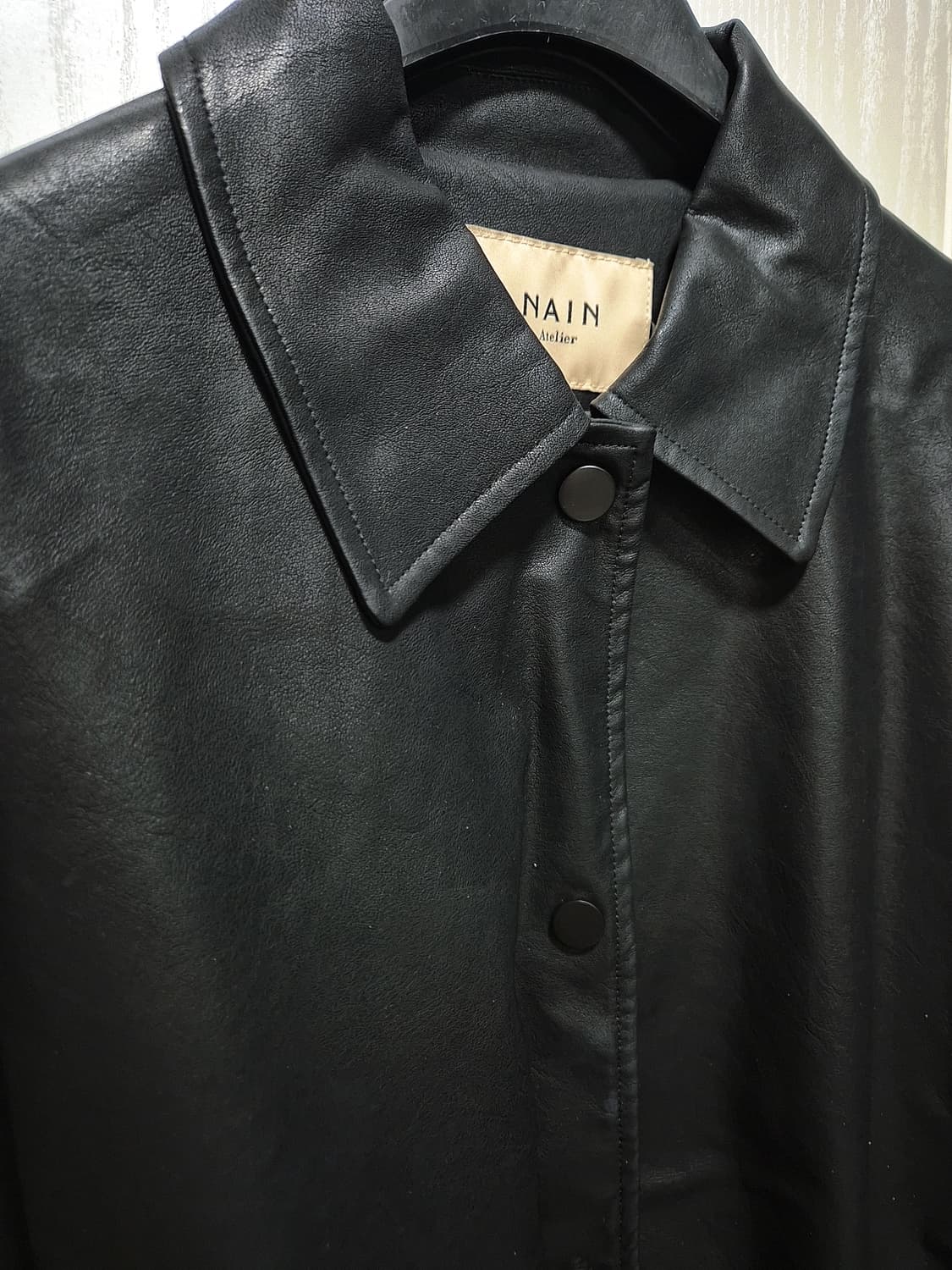 NAIN. 나인 블랙레더자켓 상품이미지7