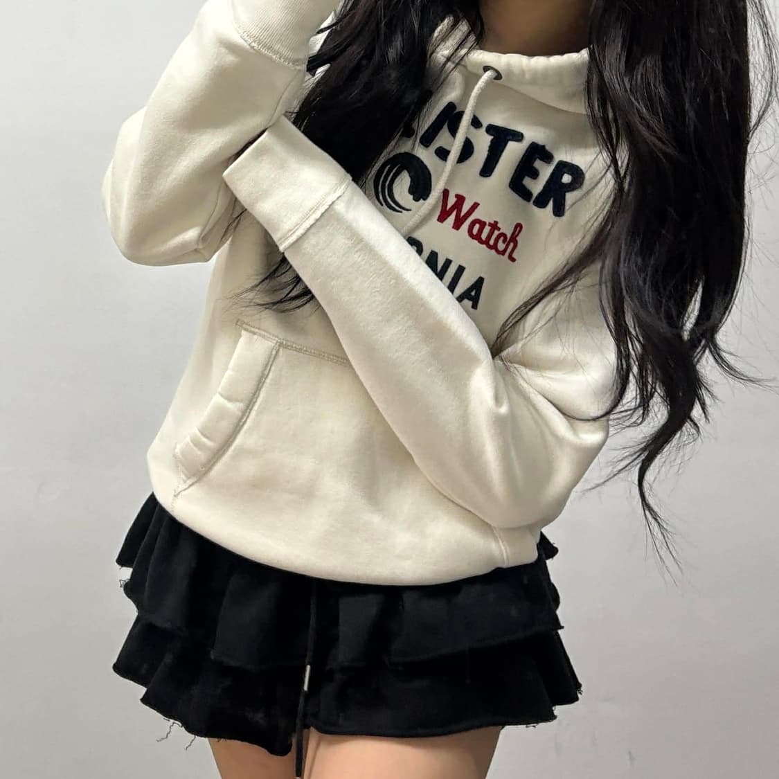 홀리스터 y2k 화이트 올드스쿨 스웻 셔츠 후드티(M) 상품이미지2