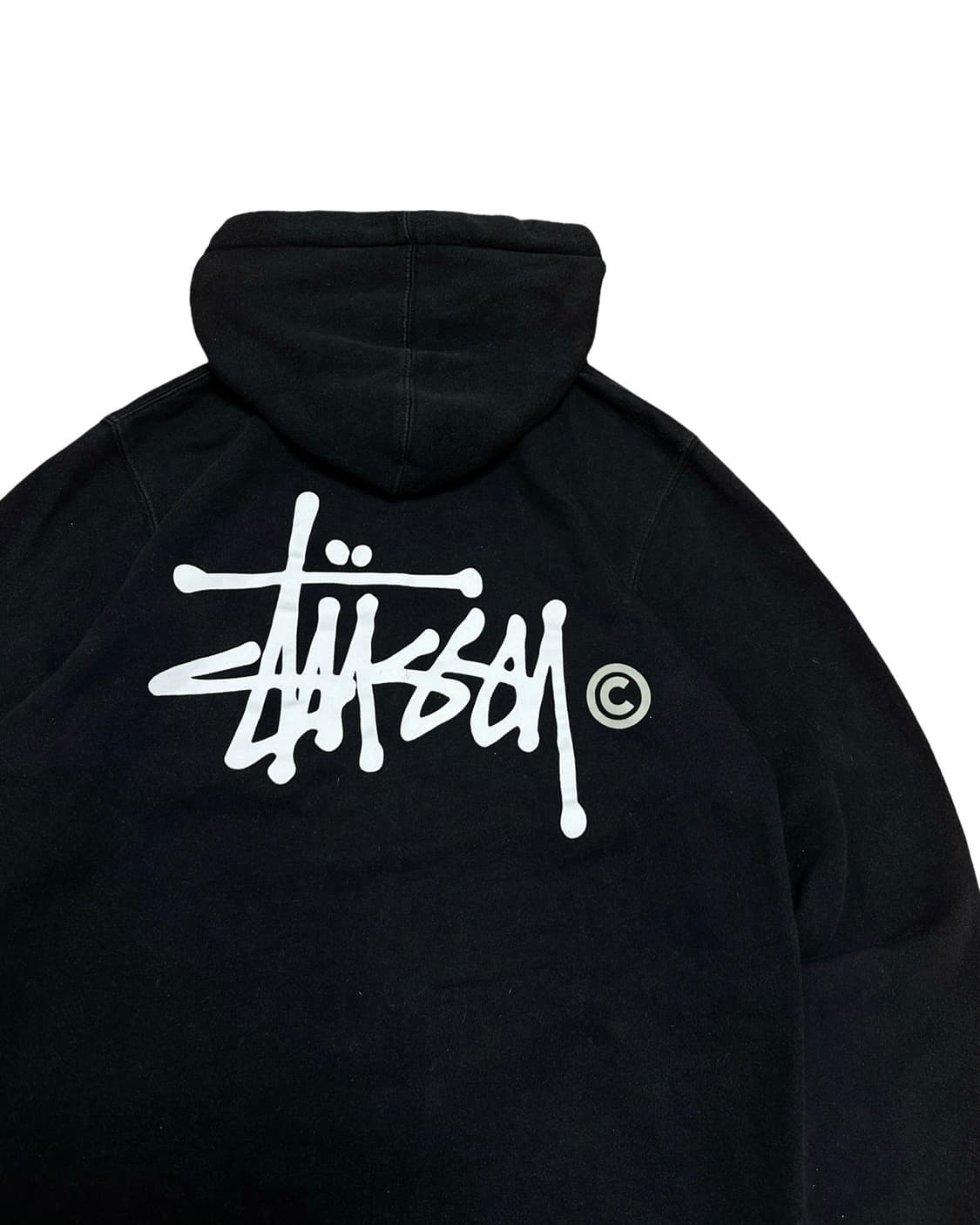 스투시 베이직 빅스탁 블랙 후드집업 상품이미지4