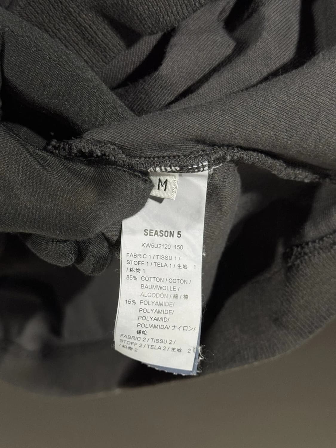 [정품] 칸예웨스트 벨벳 자수 오버 후드티 블랙 M 상품이미지4