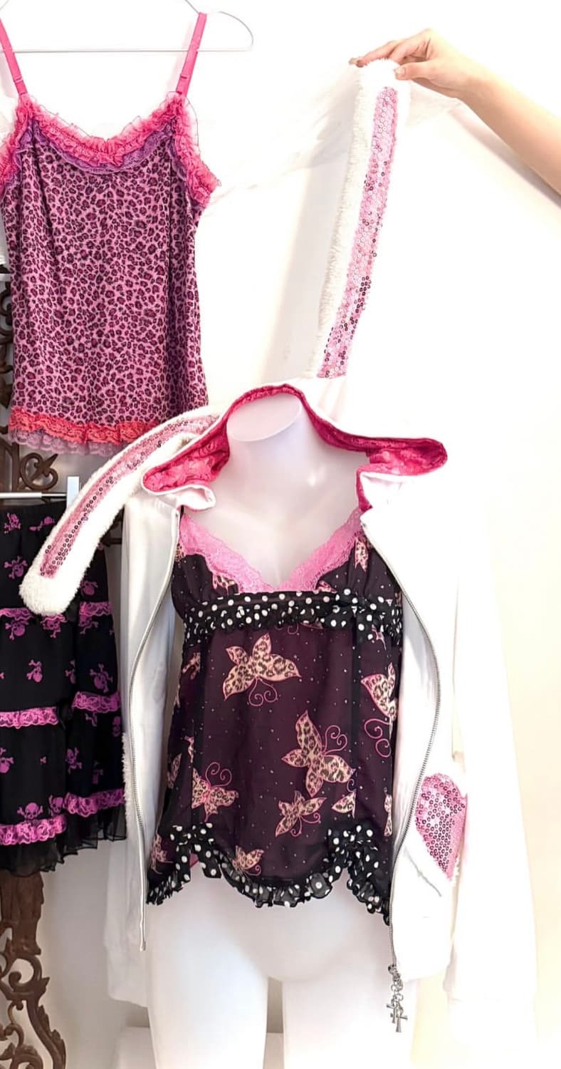 레테 옷장털기 토끼 우사기 갸루 후드집업 마즈깔 파우닝133큐빈히메핀터 상품이미지1