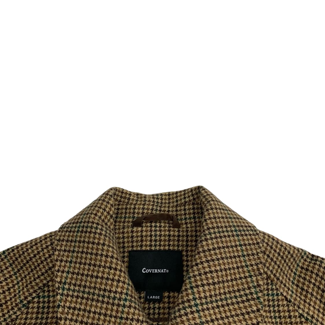 커버낫 브라운 하운드 투스 체크 발마칸 코트 상품이미지3