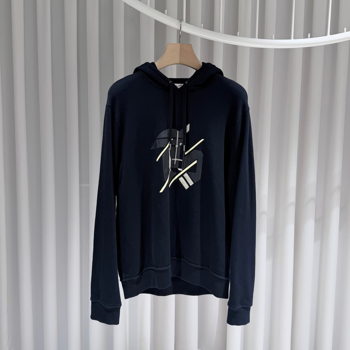 (A+/L) / 에르메스 론드패치 코튼 네이비 후드티 상품이미지1