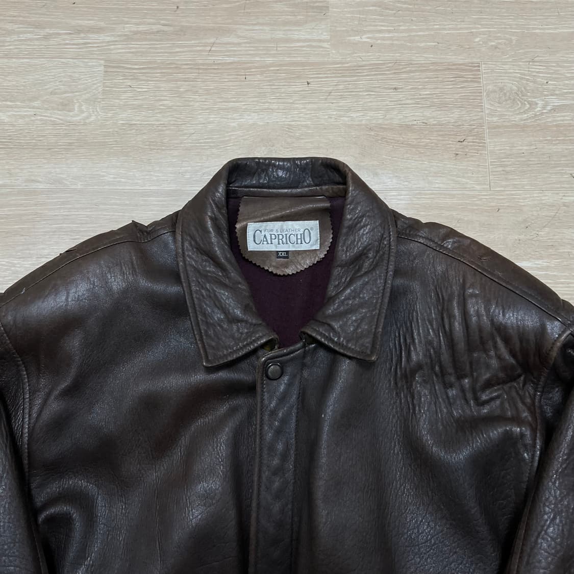 카프리초 이너퀼팅 안감 램스킨 양가죽 봄버자켓 [브라운] 2XL/110 상품이미지2