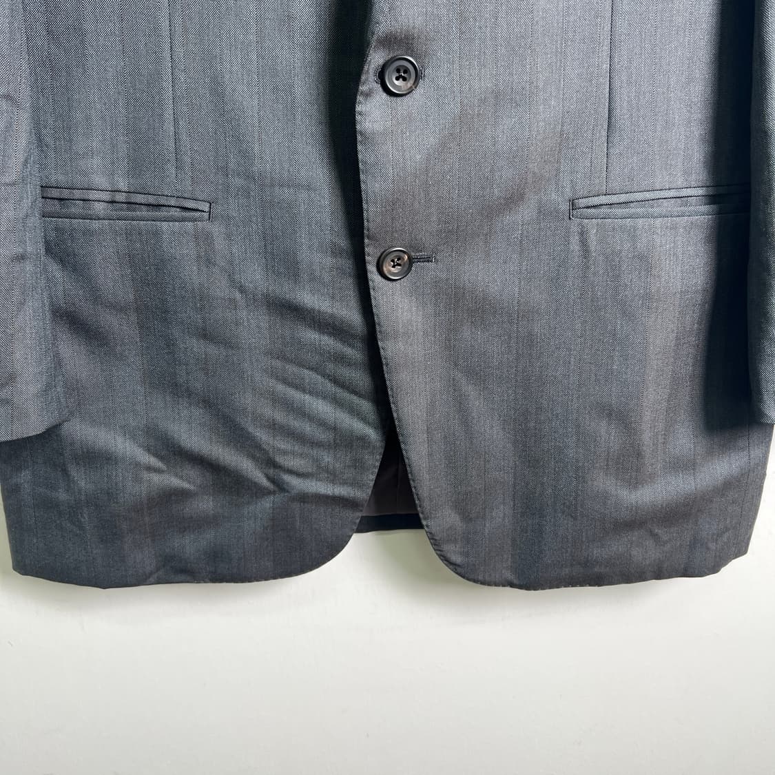 버버리 블랙라벨 차콜 테일러드 싱글 블레이저 L 상품이미지5