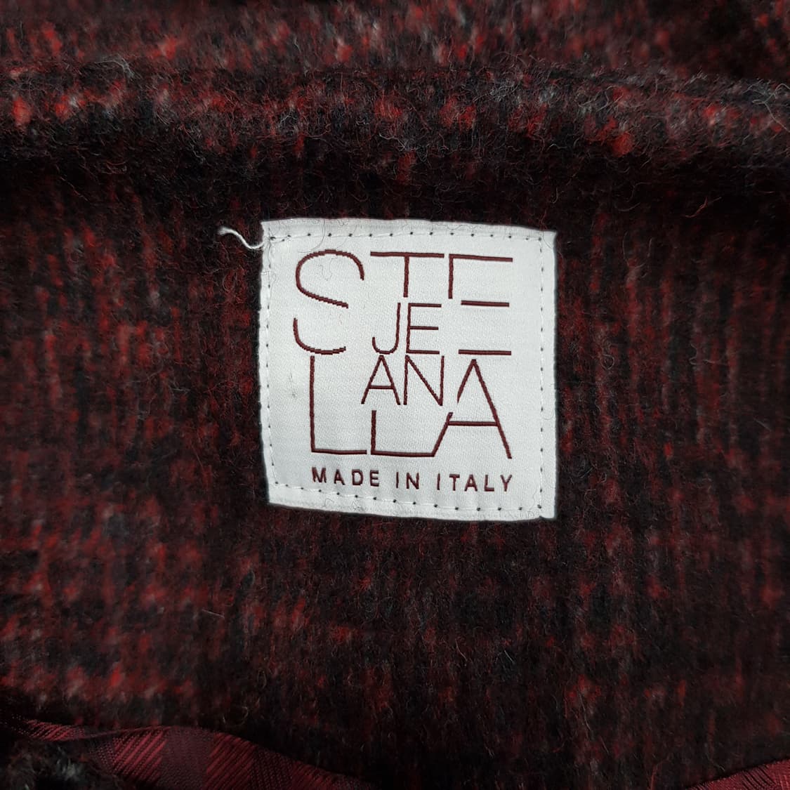 STELLA ITALY 와이드 울 블렌드 체크 롱 팬츠 IT 42사이즈 상품이미지5