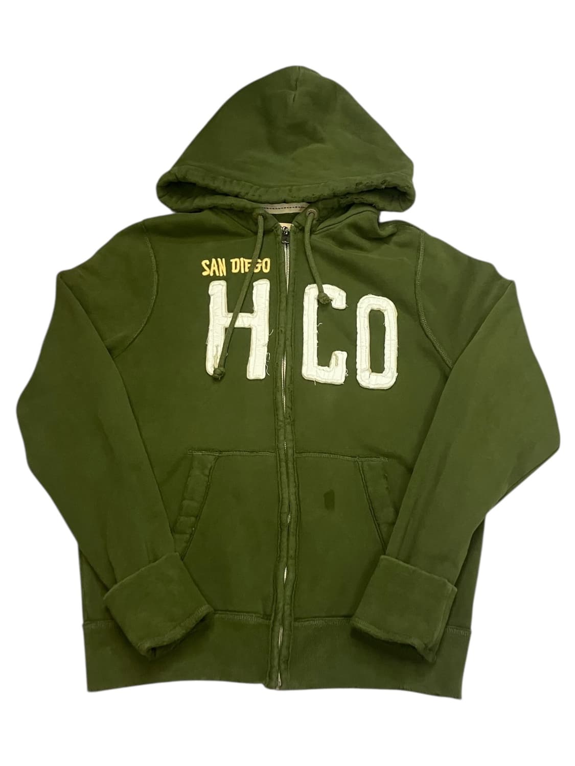 홀리스터 기모 후드집업 그린 XL #csz2329 상품이미지3