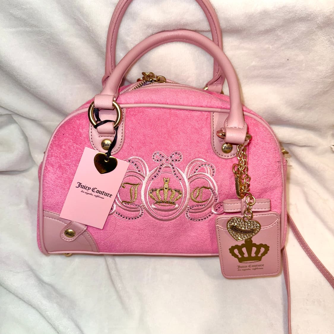 쥬시꾸뛰르 러버스클럽 핑크 숄더백 크로스백 갸루 핀터깔 베이비베어 베메클 상품이미지1