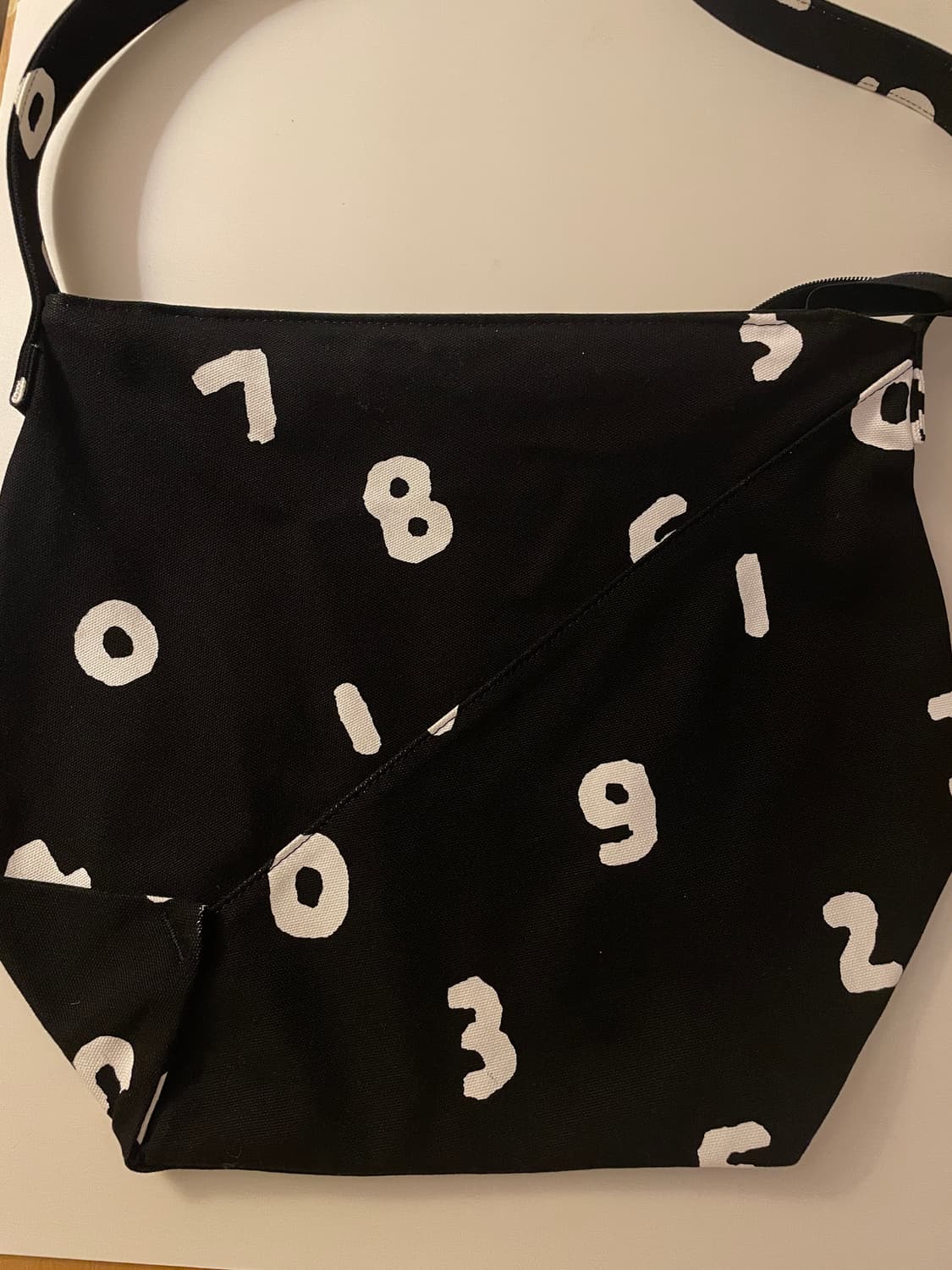 소우소우 캔버스 가마구치 숫자 패턴 숄더백 토트백 상품이미지3