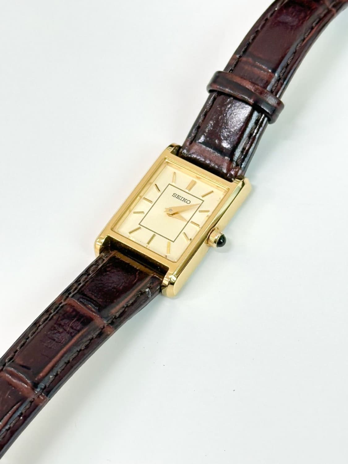 seiko / 세이코 클래식 골드 탱크 쿼츠 시계 상품이미지1