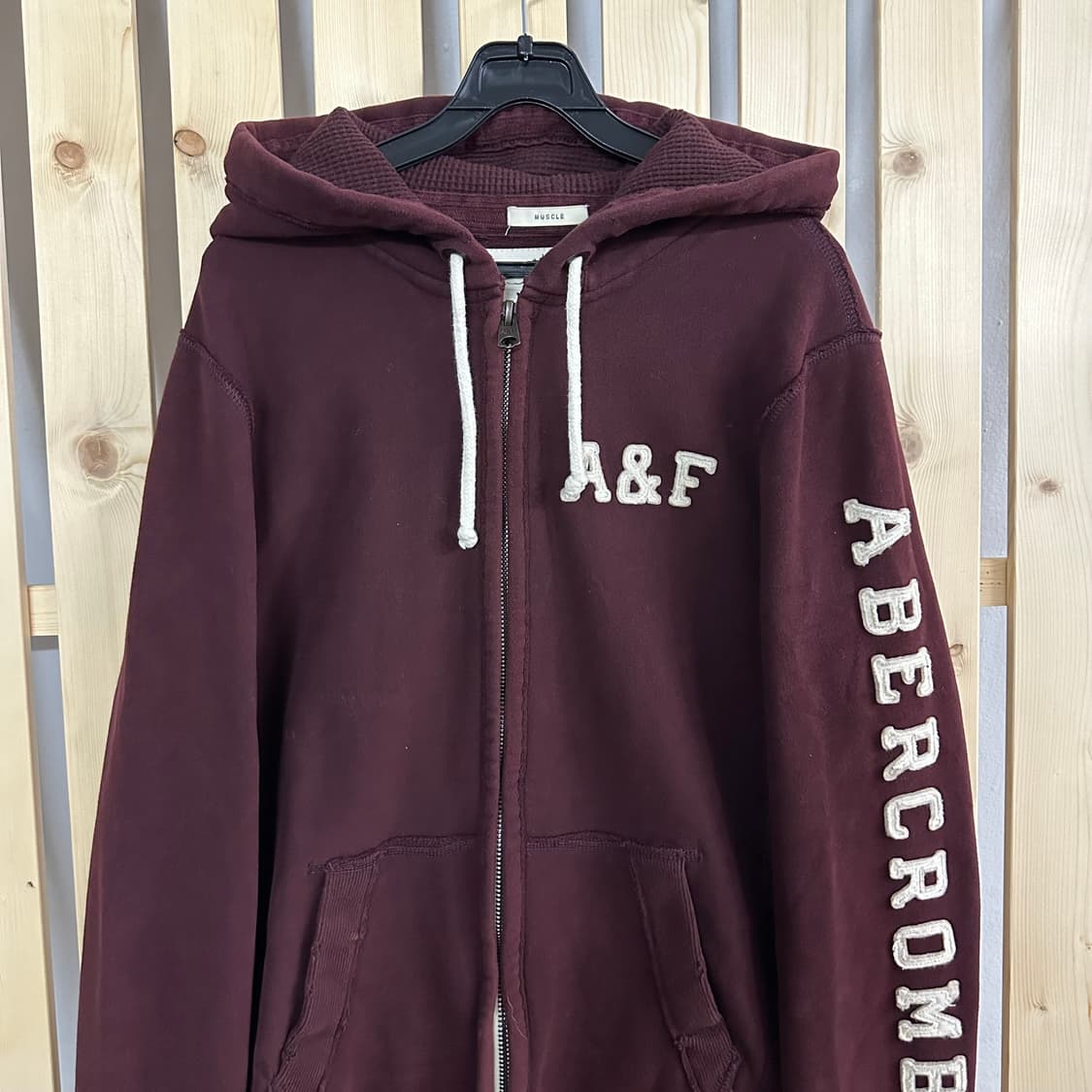 (M~L) 아베크롬비 버건디 후드집업 상품이미지4