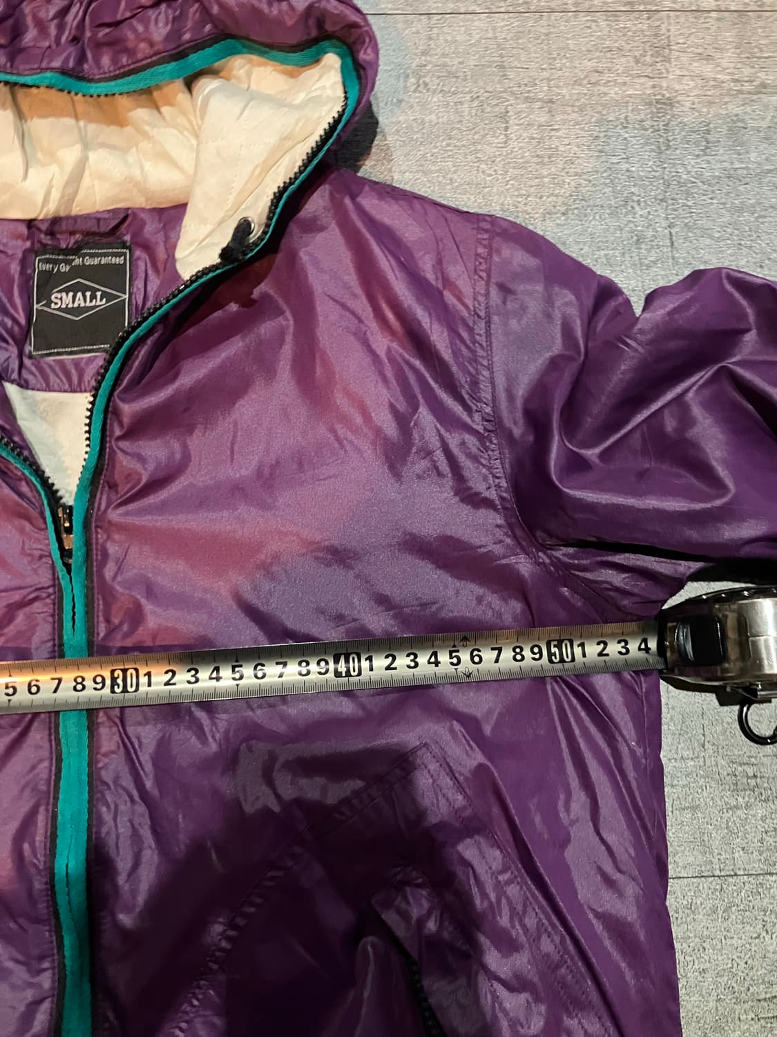 일본빈티지 Guaranteed 올드스쿨아메카지 바람막이 봄버자켓 퍼플 상품이미지2