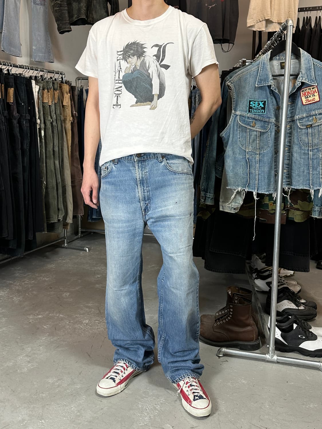 80's USA 빈티지 리바이스 517 오렌지탭 체인스티치 상품이미지2