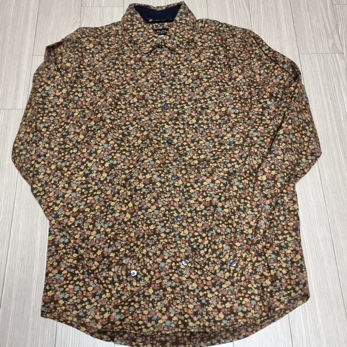 후즈후갤러리 제펜 브라운 플라워 패턴 긴팔 셔츠(95-100) 상품이미지1