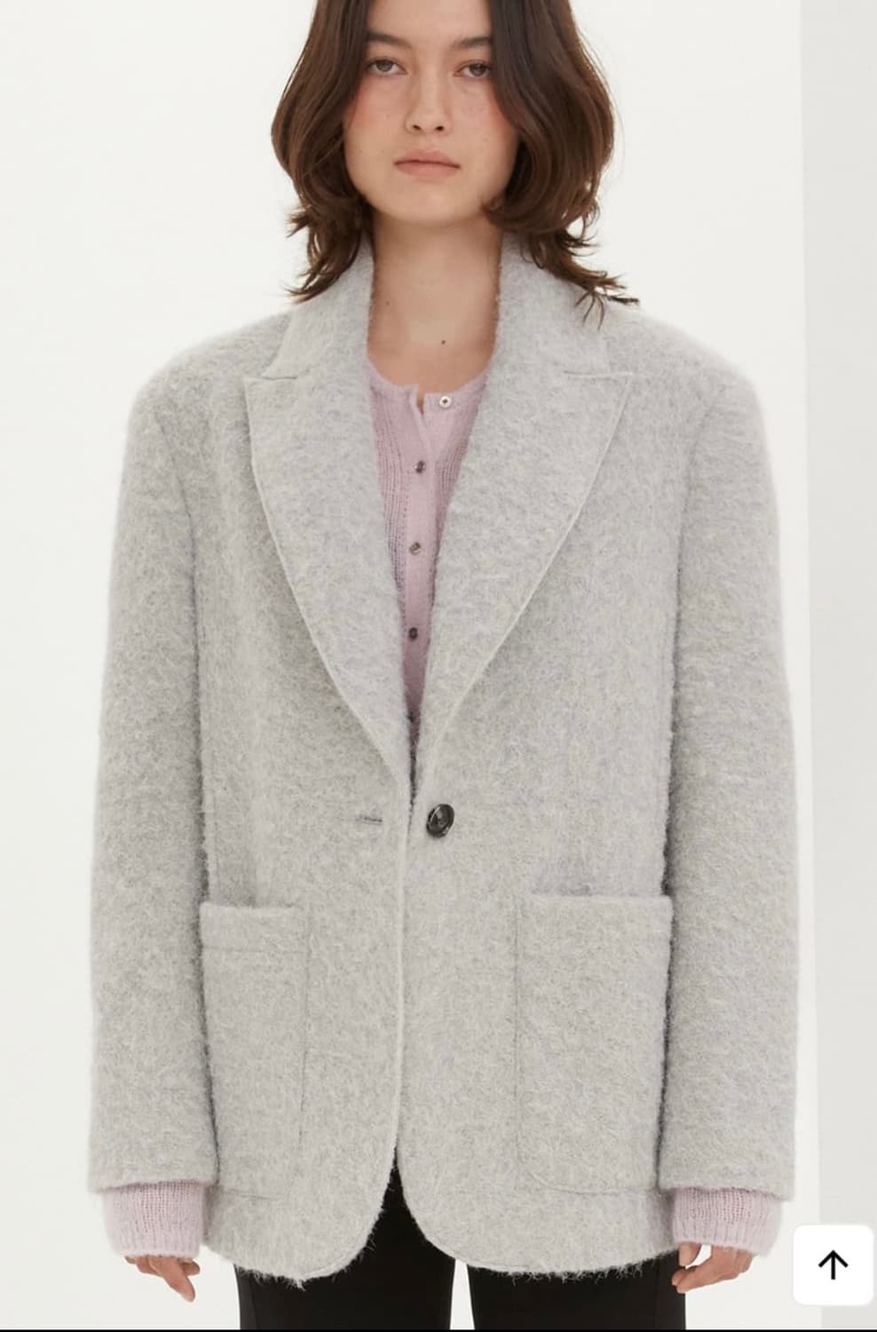 제이청 Hairy Wool Tailored Half Jacket (택O) 상품이미지3