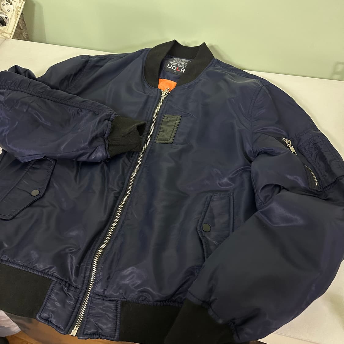 L 빈티지 루즈핏 네이비 MA1 항공자켓 상품이미지2